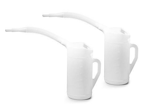 Verre doseur DENIOS en polyéthylène (PE), 3,0 litres, bec flexible, gradué, UE : 2 pièces, 255-918