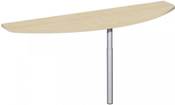 Table à rallonge geramöbel avec pied d'appui, matériel de liaison inclus, réglable en hauteur, 1600x500x680-820, érable/argent, N-657241-AS