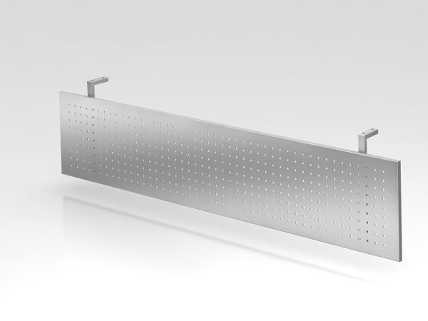Paravent Hammerbacher 160 cm argent, revêtement par poudre, panneau sténopé en argent, VSI16/S
