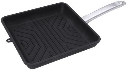 Poêle Contacto, carrée 24 cm en fonte d'aluminium avec revêtement antiadhésif, 5504/230