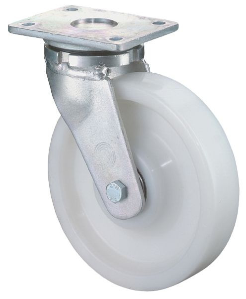 Roulette pour charges lourdes BS Rolls, largeur de roue 50 mm, Ø roue 200 mm, capacité de charge 1200 kg, bande de roulement/corps de roue plastique, roulements à billes, RR100.B15.200
