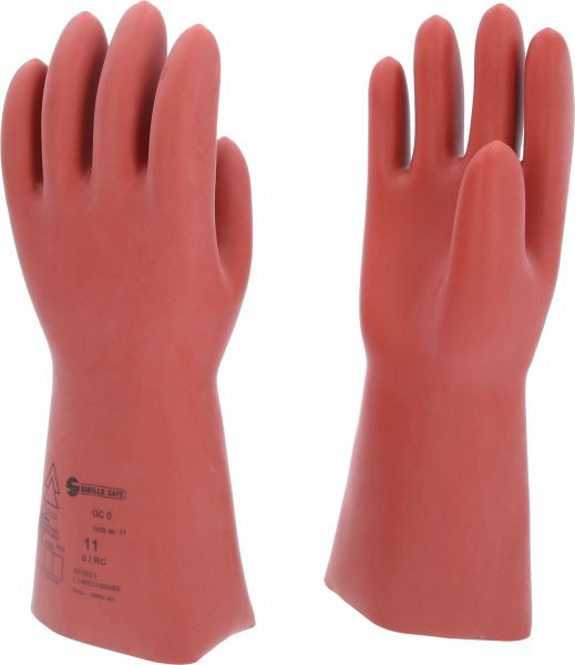 KS Tools Gant de protection pour électricien avec protection mécanique, taille 11, classe 0, rouge, 117.0070