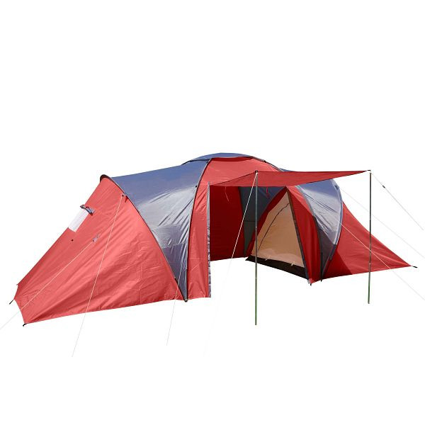 Tente de camping Mendler Loksa, tente 6 places, tente dôme, tente igloo, tente festival, 6 personnes, rouge, 54535