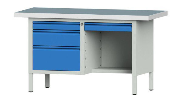 Etablis ANKE Etabli Box, modèle 348 E, 1500 x 700 x 850 mm, RAL 7035/5012, UBP 50 mm, 510.321