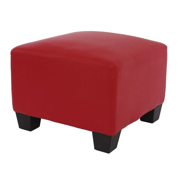 Mendler Ottoman Modulable Lyon, similicuir, rouge, 21704