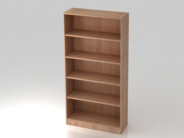 Étagère Hammerbacher large 5OH, panneau de base en noyer, 100x40x200,4 cm (LxPxH), V6400/N