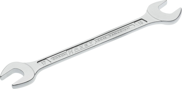 Clé à fourche double Hazet, profil hexagonal extérieur, 17 x 19 mm, 450N-17X19