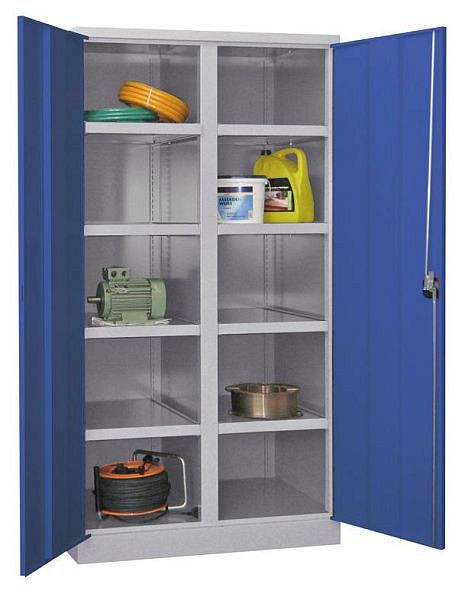 Armoire charges lourdes Pavoy 1950/630/1040, poignée rotative, cloison, 8 étagères, 36363-104-001-735716