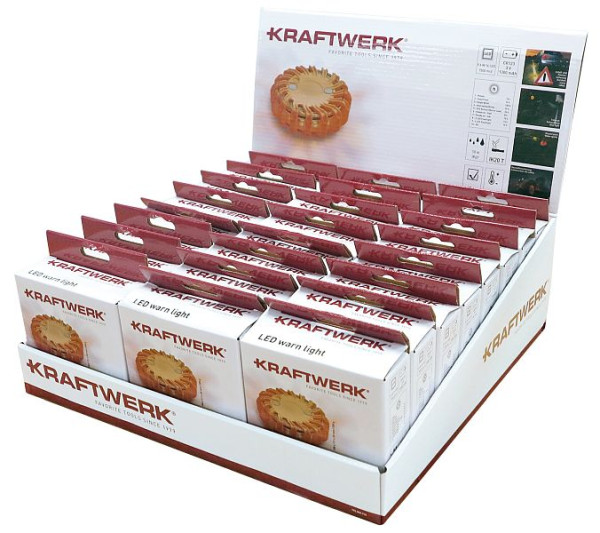 Présentoir Kraftwerk avec voyant d'avertissement LED 702.000.001, 24 pièces, 702.000.010
