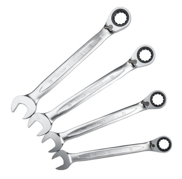 KS Tools GEARplus jeu de clés mixtes à cliquet, réversibles, 4 pièces, 503.4601
