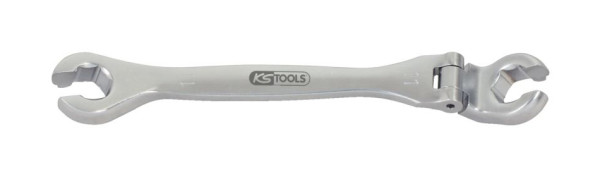 KS Tools CHROMEplus Clé à double anneau ouverte avec joint, 11 mm, 518.0381