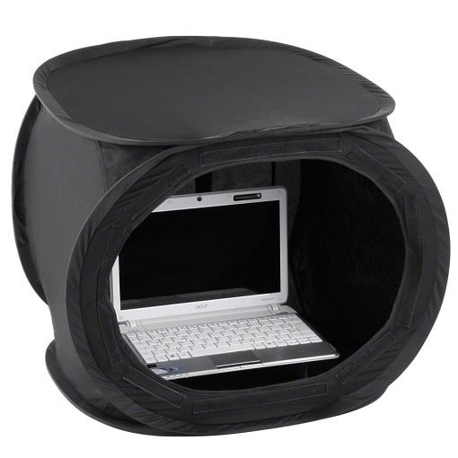 Tente pop-up pour ordinateur portable Walimex 50x50x50cm super noir, 17344