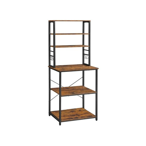 Etagère de cuisine VASAGLE avec étagères et crochets, KKS024B01