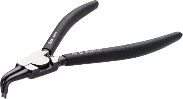 Pince à circlips VIGOR, 230 mm, pointes coudées à 90° (Forme B), V6510B-40