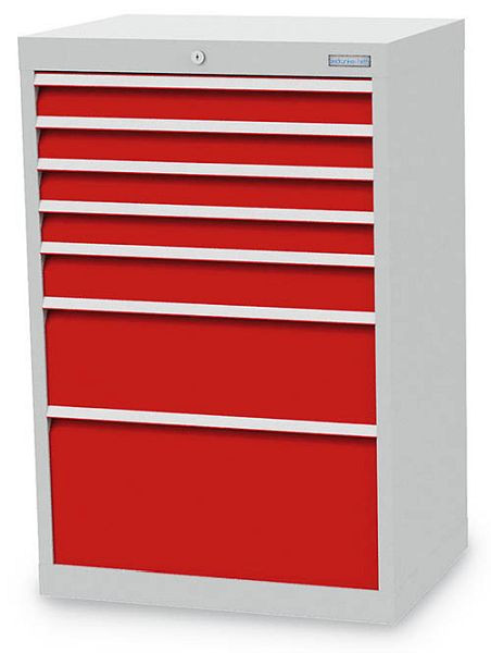 Armoire à tiroirs Bedrunka+Hirth, profondeur 500 mm, R 24-16, nombre de tiroirs : 7, dimensions en mm (LxPxH) : 680 x 500 x 1019, 60.41011