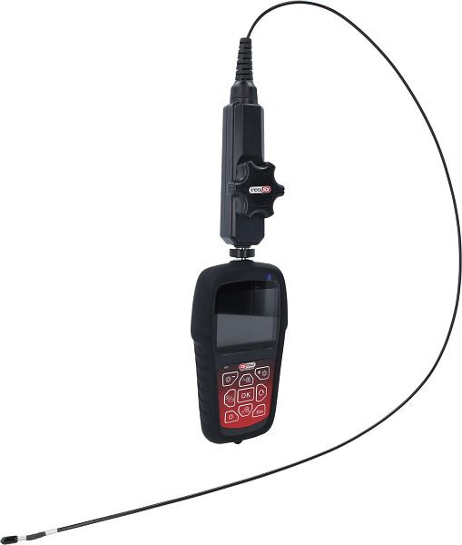 Kit vidéoscope HD KS Tools avec sonde de caméra frontale HD Ø 3,9 mm 180° et 0°, étui en PVC flexible, 3 pièces, 550.7550