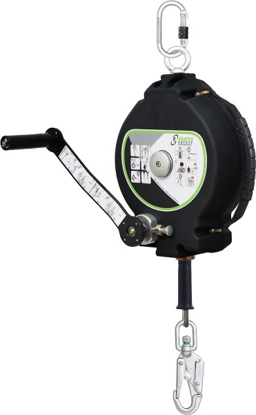 Dispositif de sécurité rétractable Funcke HSG type Aramid Hub (application verticale / corde aramide) longueur : 18 m, 60020571