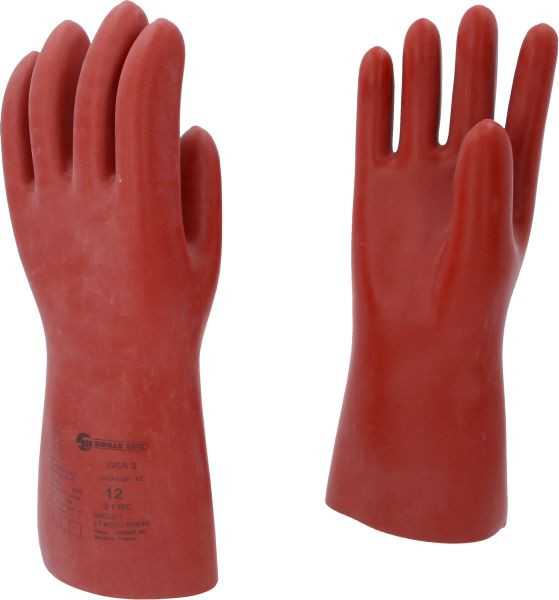 KS Tools Gant de protection pour électricien avec protection mécanique et thermique, taille 12, classe 3, rouge, longueur : 360 mm, 117.0098