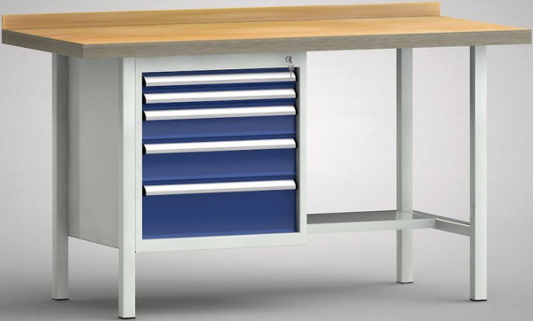 Etabli standard KLW - 1500 x 700 x 840 mm L x P x H, WS118N-1500M40-E7028