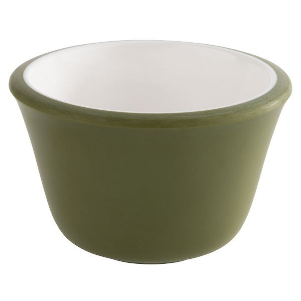 Bols à trempette APS, lot de 6, Ø 6 x 4 cm, 40 ml, mélamine, intérieur : blanc, extérieur : vert, 85241