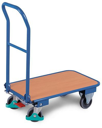 Chariot de bar pliant DENIOS DENIOS classic-line en acier, 900 x 600 mm, capacité de charge 250 kg, 258-203