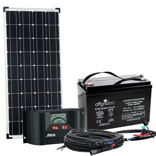 Système solaire Offgridtec 100 watts BIG-L 100W 101Ah 12V système complet, 4-01-002690