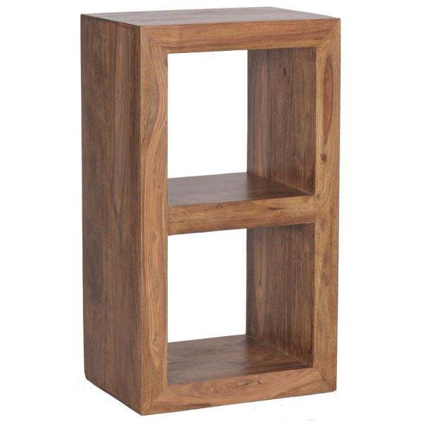 Wohnling étagère sur pied MUMBAI bois de Sesham massif 88 cm de haut 2 étagères design étagère en bois produit naturel, WL1.203