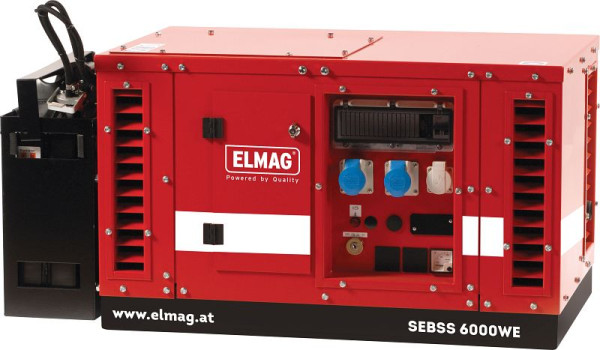 Groupe électrogène ELMAG SEBSS 6000WE, avec moteur HONDA GX390 (insonorisé), 53143