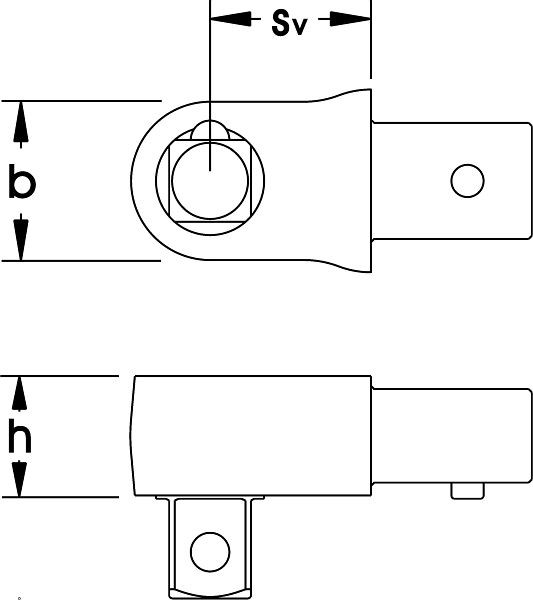 ELORA plug-in square, fixe, sortie: 1/4 ", enregistrement: 9x12 mm, 2074000010000