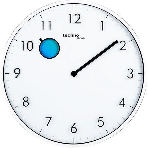 Horloge murale à quartz Technoline, plastique, dimensions : Ø 25 cm, alimentation : 1x AAA Micro LR03 (non inclus), WT 7630