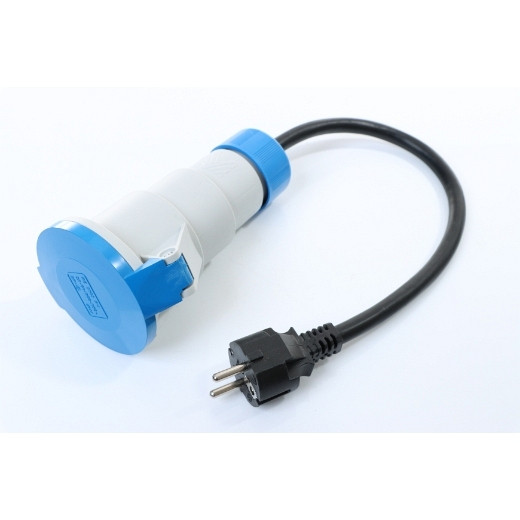 Câble de transition ELMAG du couplage 230 V CEE 32 A à la fiche 230 V CEE 16 A. Schuko pour les modèles ETP, 56988