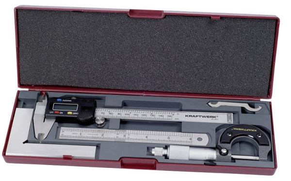 Jeu d'outils de mesure de précision Kraftwerk, 4 pièces, 2980