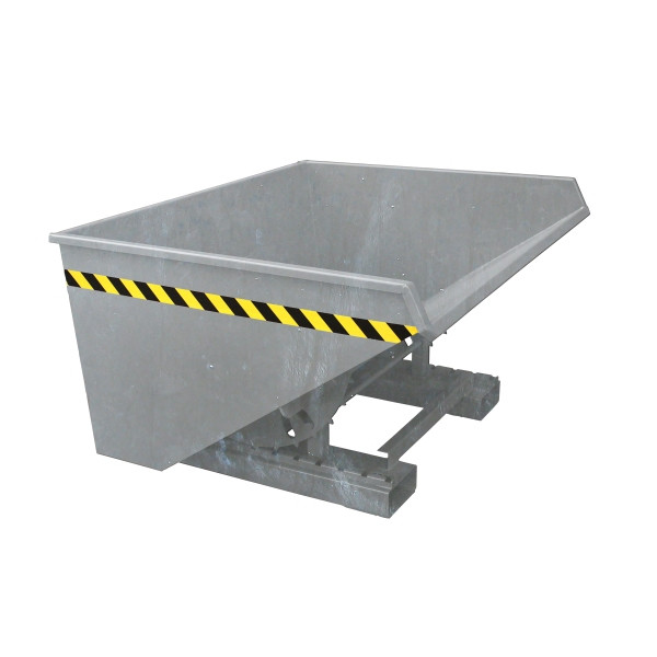 Benne basculante industrielle Eichinger avec patins roll-off, 1000 kg, 750 litres, galvanisée à chaud, 20231000002000