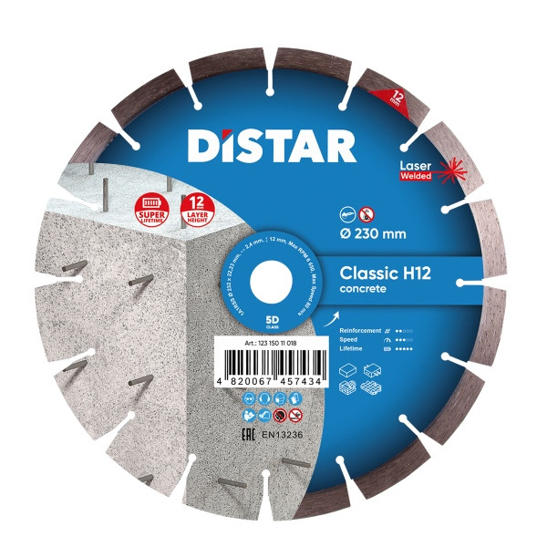 Disque à tronçonner diamanté Distar 1A1RSS 232 Classic H12, 12315011018