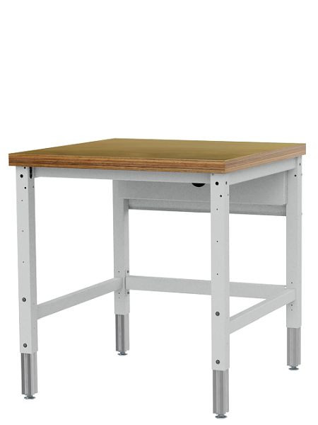 Bedrunka+Hirth table d'appoint table d'appoint réglable en hauteur, dimensions : 750 x 750 mm, matériau du plan de travail : hêtre multiplex, 4075KL75GB