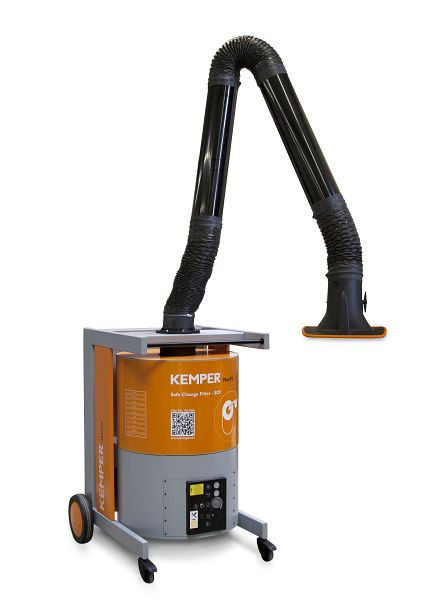 Système d'aspiration ELMAG, mobile, MaxiFil, bras d'aspiration Ø 150mm/4m en version tube, 58613