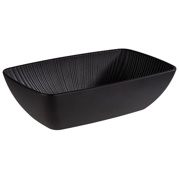 Bol APS GN 1/4 -NERO- en noir, 26,5 x 16,2 cm, hauteur : 7,5 cm, 1,5 litre, 85277