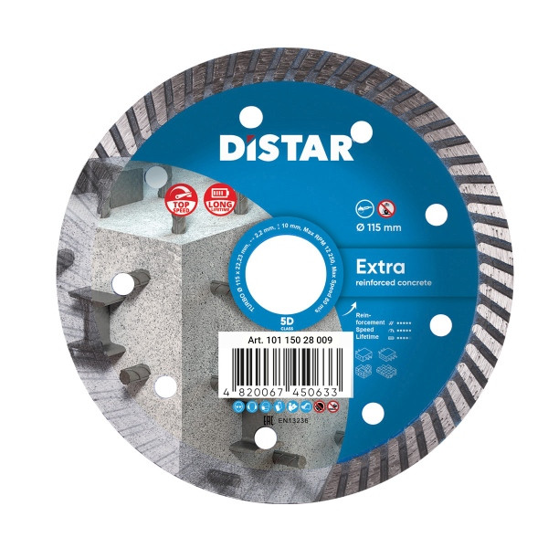 Disque à tronçonner diamanté Distar Turbo 115 Extra, 10115028009