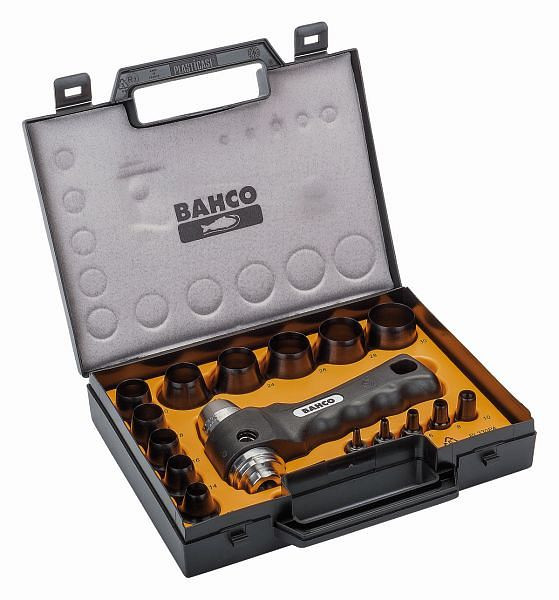 Jeu d'emporte-pièces Bahco, interchangeables, 16 pièces, Ø 3-30 mm, 400.003.030