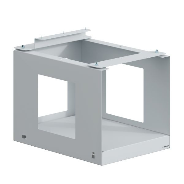Support imprimante ZEBRA extensible SOFAME, largeur 427 mm, profondeur 588 mm, hauteur 350 mm, gris clair RAL 7035, W010080300GC