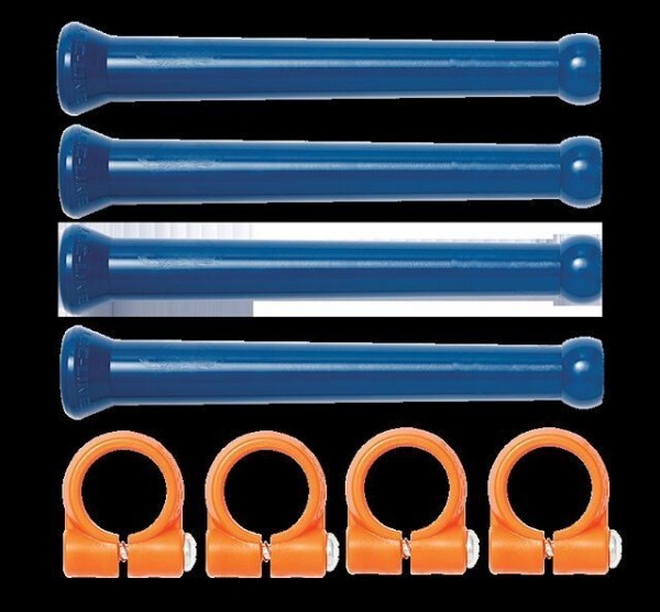 Loc-Line Verlängerung mit Klemmring 4 Rohre à 95 mm, 4 Klemmringen, VE: 4 Stück, L41475