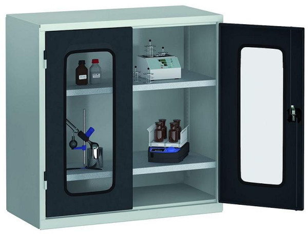 Meuble de rangement KLW, 1000 x 950 x 430 mm, portes avec vitres en verre acrylique, 7FN-LF1000FD-0194XRB