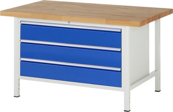 Etabli RAU série 8000 - modèle 8357, L1500 x P900 x H840-1040 mm, base système L1235 x P850 x H800-1000 mm, 03-8357A2-159B4H.11