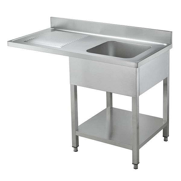 Vaiotec TOPLINE évier centre 700 / 1 vasque à droite, plan de travail épaisseur 40 mm, 120x70x85 cm, 10517