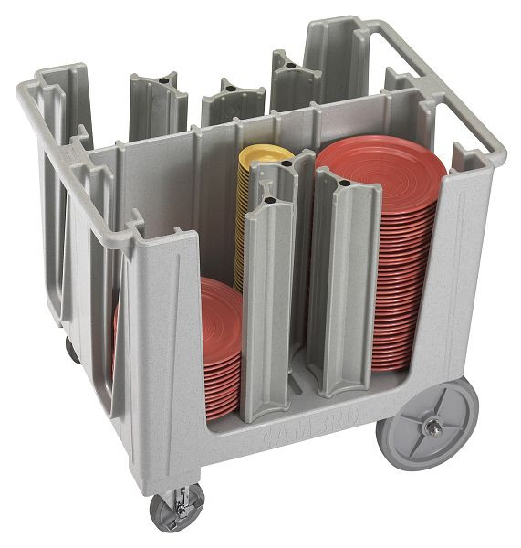 Cambro Chariot à assiettes ajustable avec 6 colonnes ajustables série S gris moucheté, ADCS480