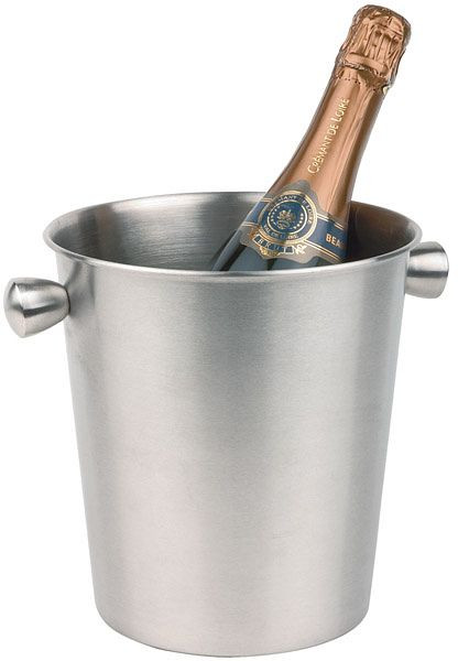 Refroidisseur à vin/champagne APS, Ø 20 cm, hauteur : 20,5 cm, acier inoxydable, poli mat, poignées creuses, socle Ø : 15 cm, 36021