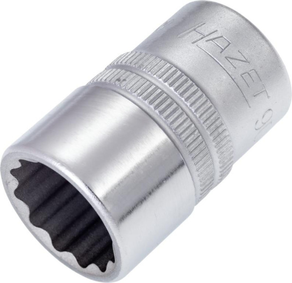Embout pour clé à douille Hazet, double six pans, carré creux 12,5 mm (1/2 pouce), 17 mm, moleté, 900Z-17