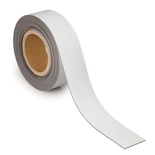 Ruban de marquage magnétique MAUL, 10 mx 50 mm x 1 mm, blanc, 307941