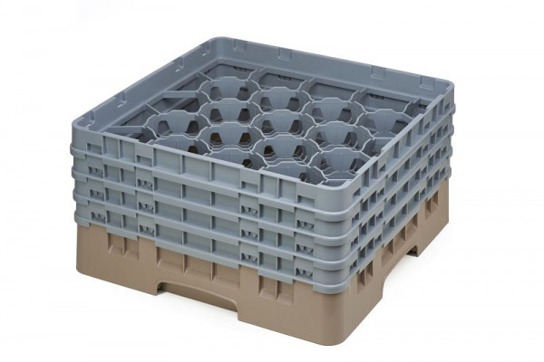 Panier de lavage Cambro 20 compartiments Camrack® 21,5 cm Beige, lot de 2, 20S800184