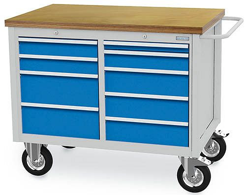 Chariot d'atelier Bedrunka+Hirth T736 R 18-24, 1x50, 3x100, 3x150, 2x200 mm, tiroir à extension complète 100%, capacité de charge 70kg, 04.12.29V